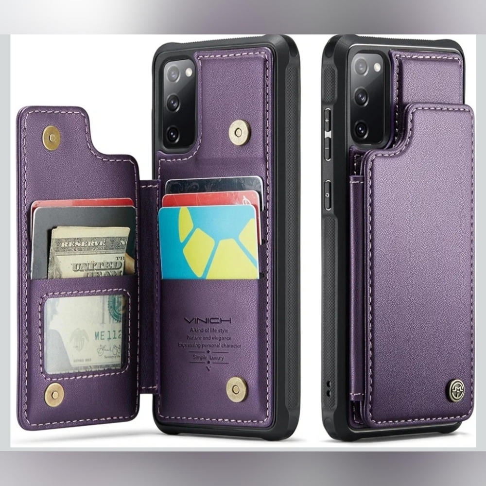 Purple Wallet Phone Case For Samsung Galaxy S20